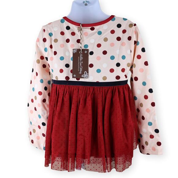 Matilda Jane Ronnie Girls Polka Dot Party Top Size 4 NWT - Picture 3 of 7